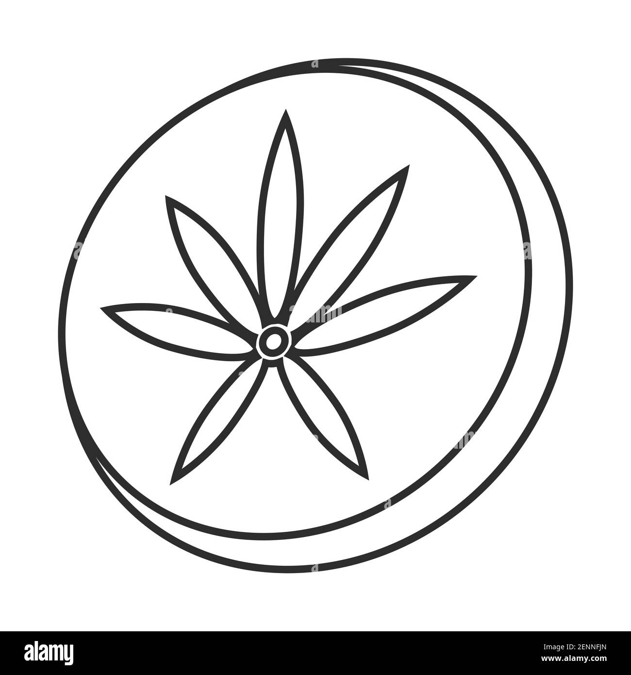 Haschisch oder Harz Cannabis Linie Kunst Symbol für Apps oder Website Stock Vektor