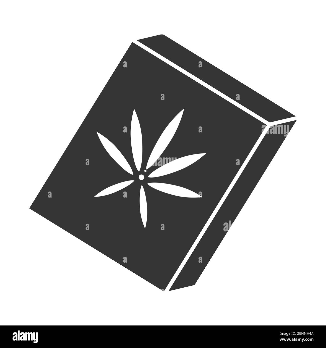 Solid Haschisch / Harz Cannabis flache Vektor-Symbol für Apps Oder Website Stock Vektor