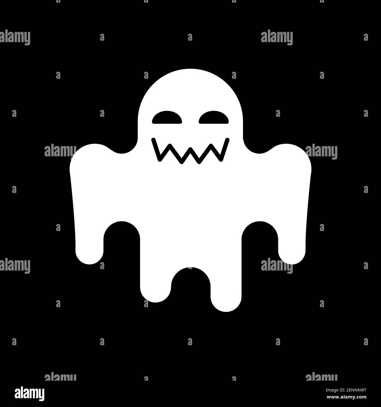 Horrorfilm dunkles Glyphen-Symbol Stock Vektor