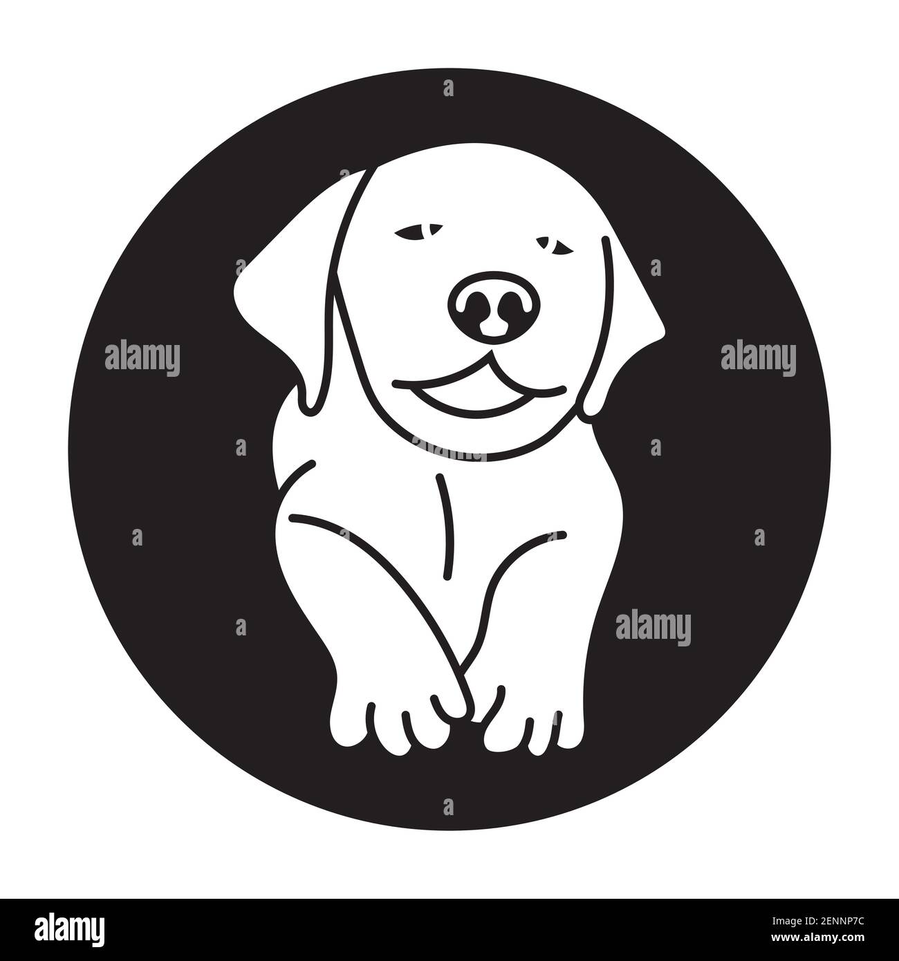 Tier Welpen Hund / Welpen flat Symbol für Apps oder Websites Stock Vektor