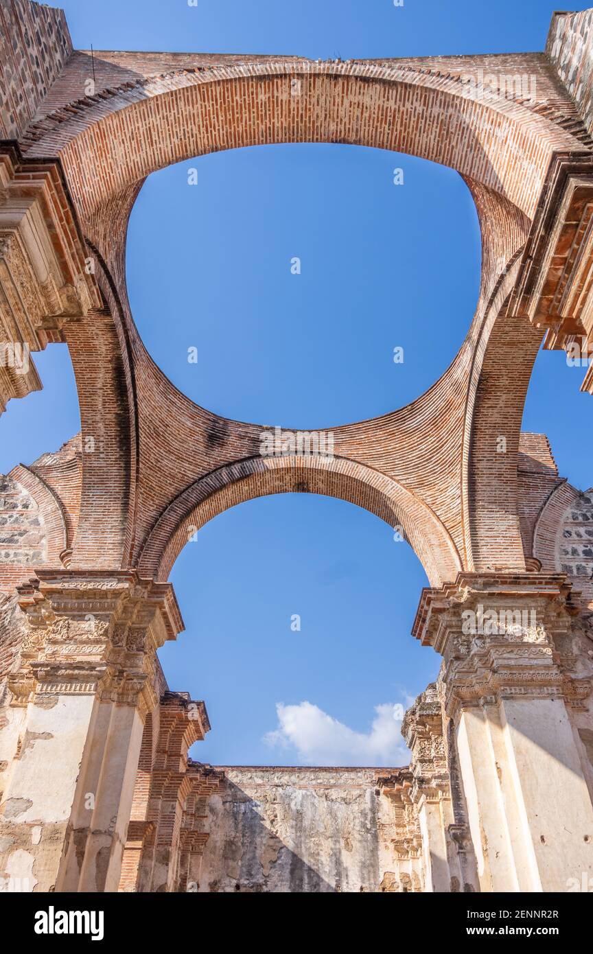 Die Ruinen der Iglesia de San Francisco von Antigua, Guatemala Stockfoto