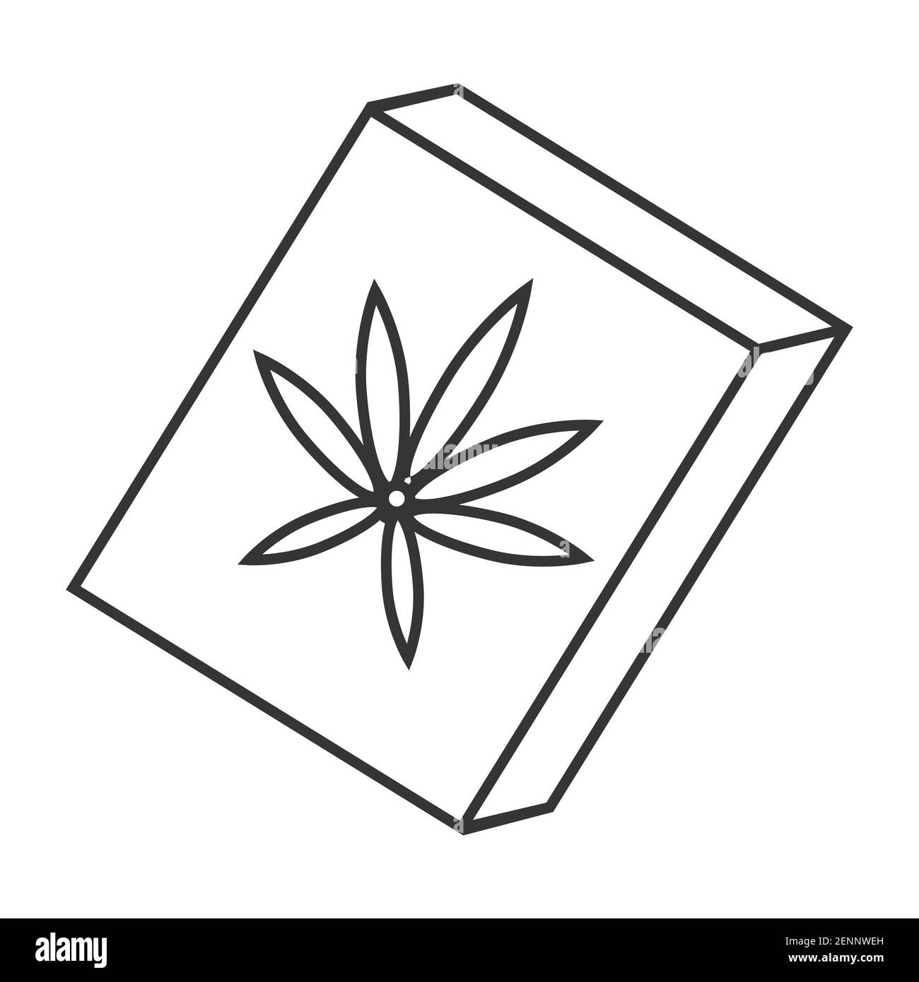Feste Haschisch oder Harz Cannabis Linie Kunst Symbol für Apps Oder Website Stock Vektor