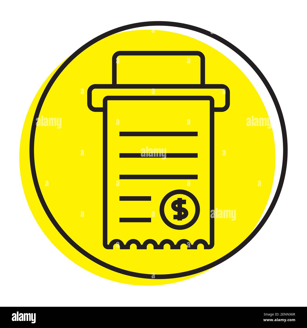 Das Vektor-Farbsymbol für die Kasse oder Zahlungseingänge wurde abgerundet Apps und Websites Stock Vektor