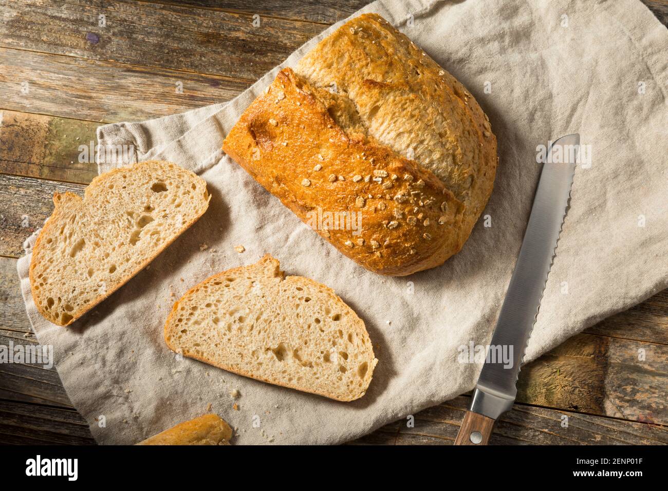 Bio Vollkornbrot Brot Loaf bereit zu essen Stockfoto