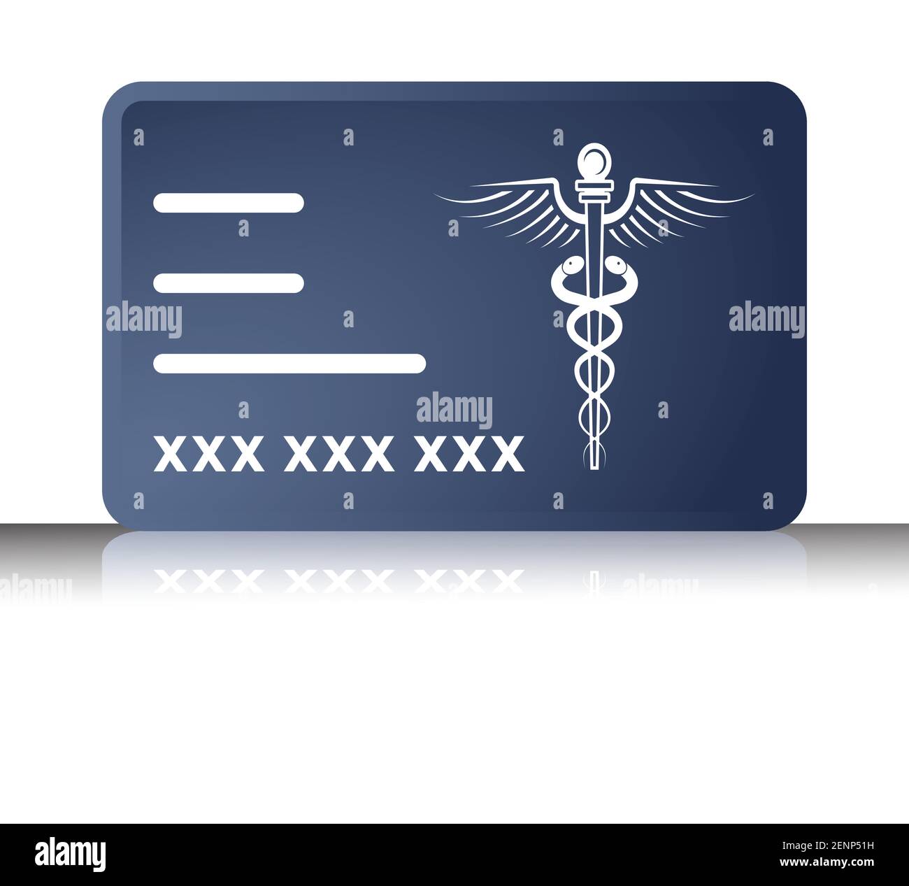 Krankenversicherung Karte flache Farbe Symbol für Apps oder Website Stock Vektor