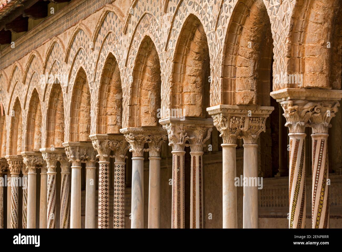 Italien, Sizilien, Monreale, Monreale Kathedrale, das Kloster Stockfoto