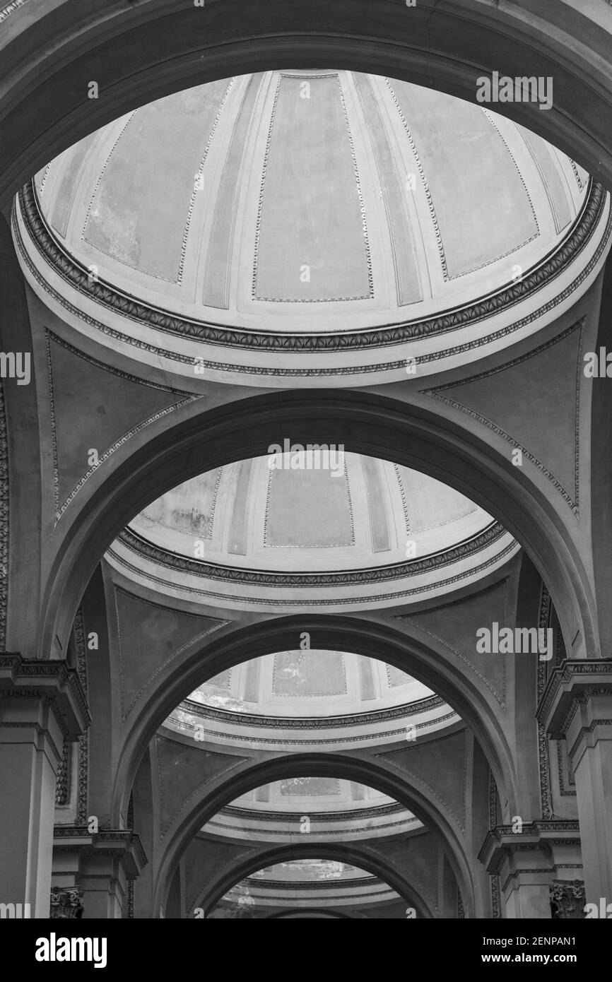 Innenraum der Kathedrale, Palermo. Blick auf Kuppeln Stockfoto
