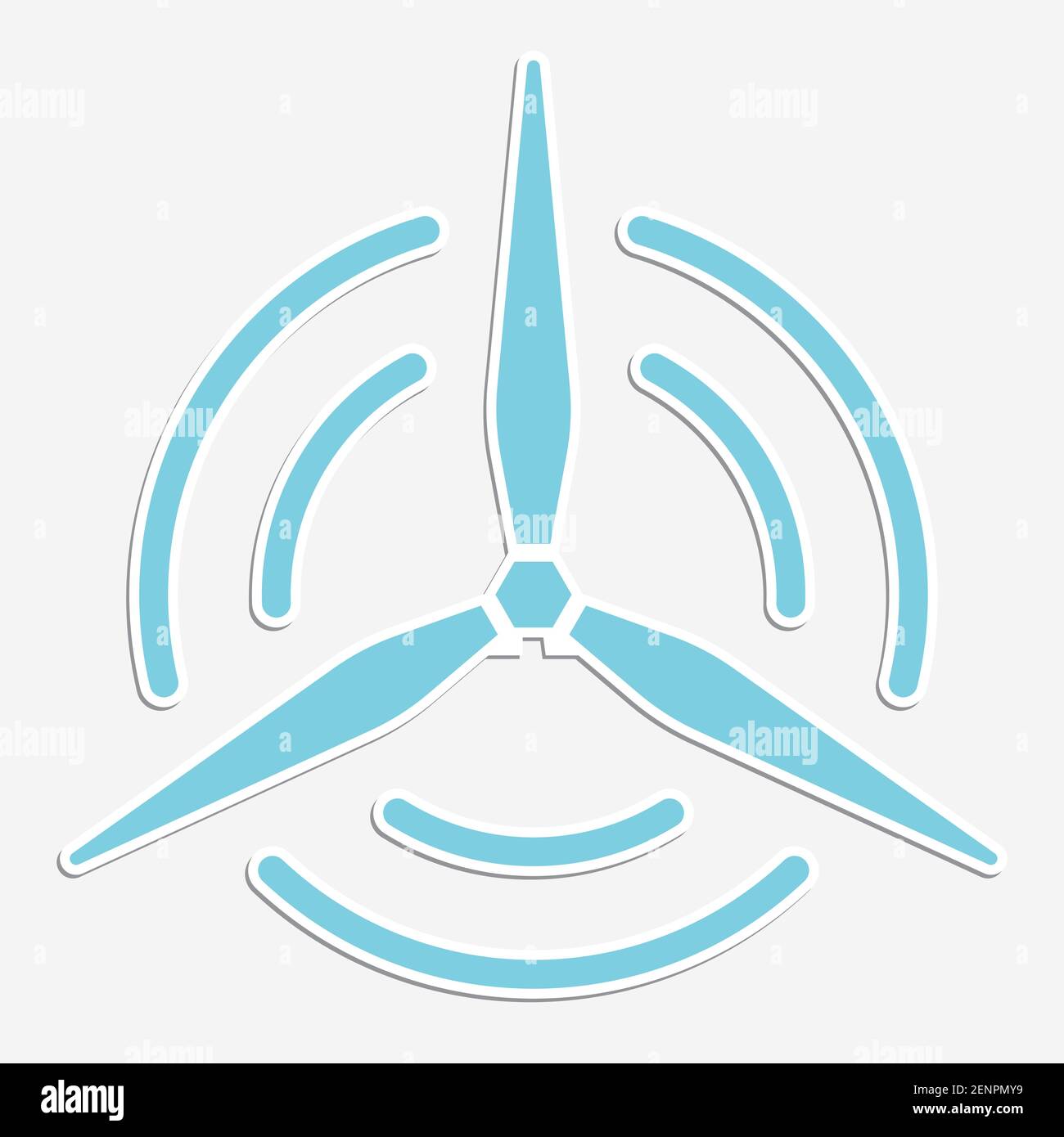 Flat Icon ein Propeller erneuerbare Energie Windturbinen für Apps Oder Website Stock Vektor