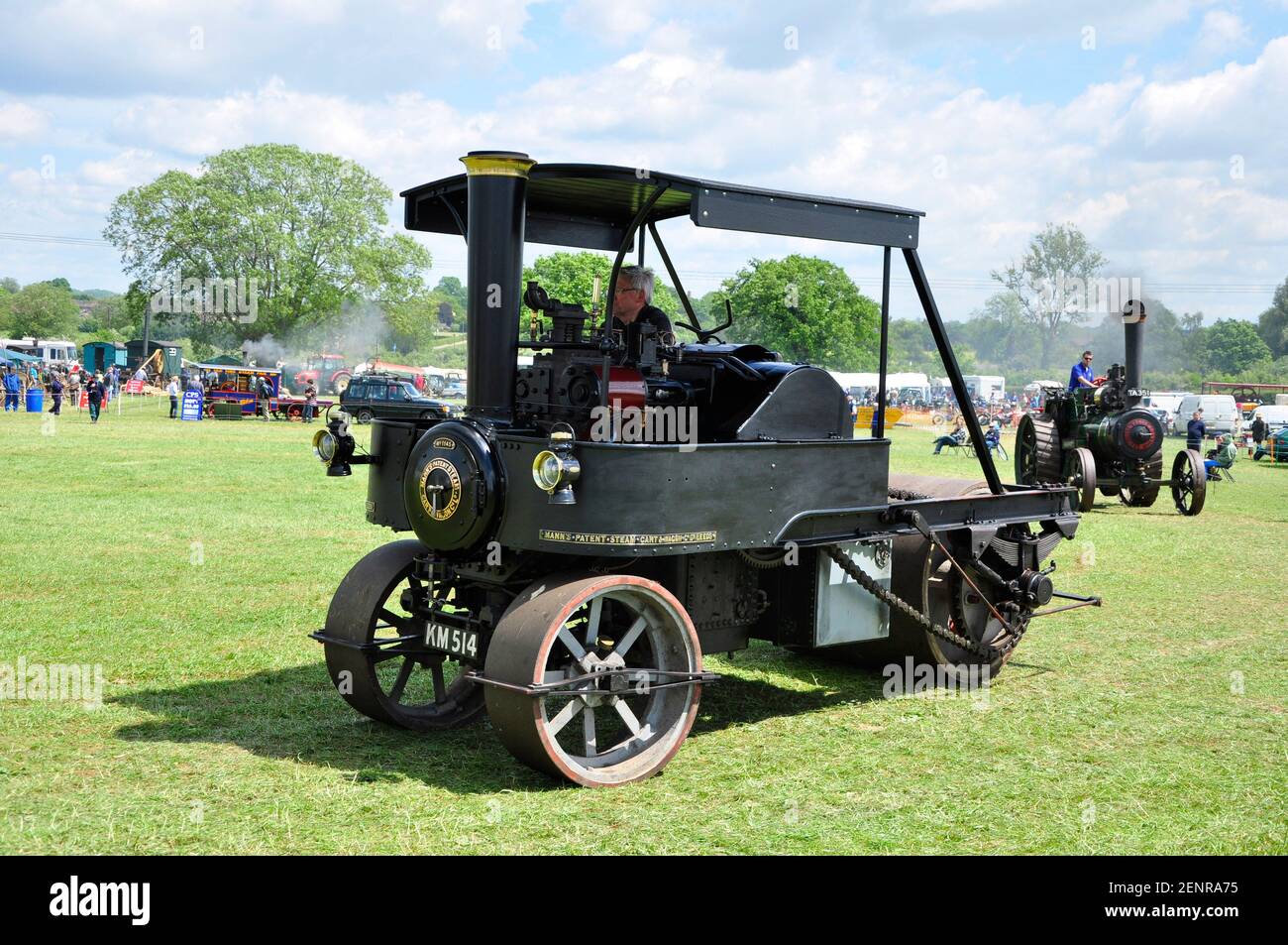 Mann's Patent Steam Cart und Wagon Co. 4hp Steam Patching Roller. Nr. 1145. Reg Nr: KM 514 neu an Kent County council im Jahr 1917 geliefert. Hier abgebildet Stockfoto