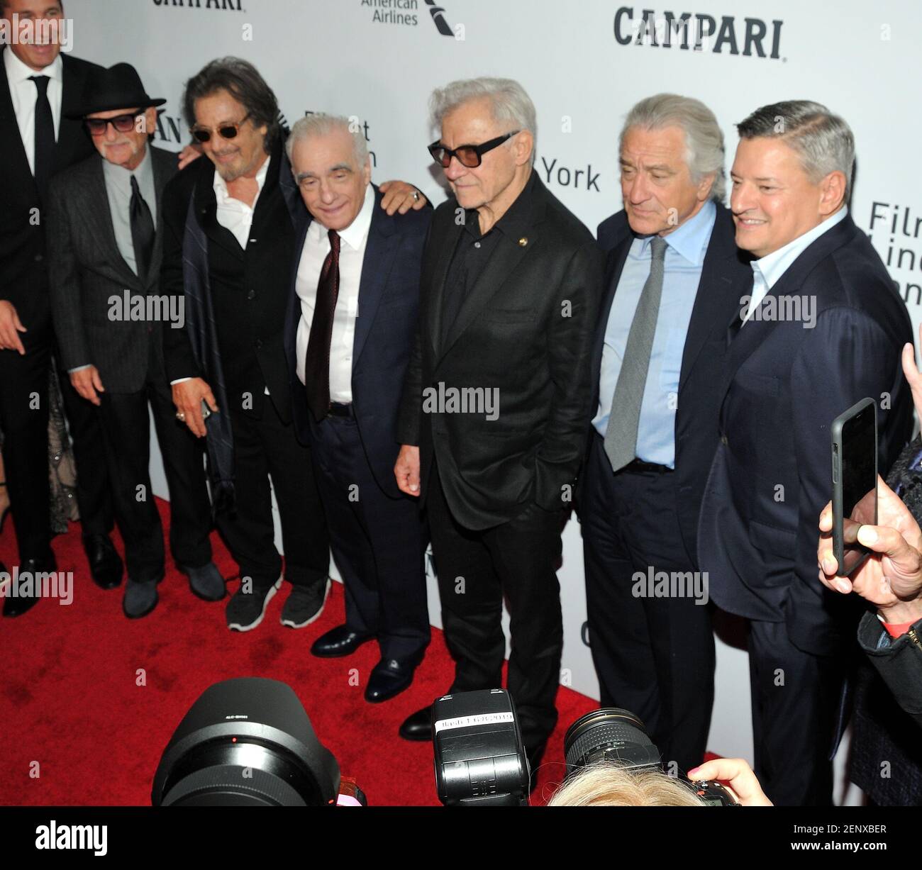 LR Die Schauspieler Joe Pesci, Al Pacino, Regisseur Martin Scorsese