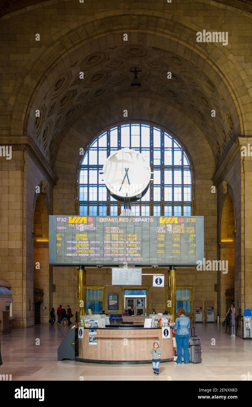 Historische Great Hall in Union Station in Toronto, Kanada Stockfoto