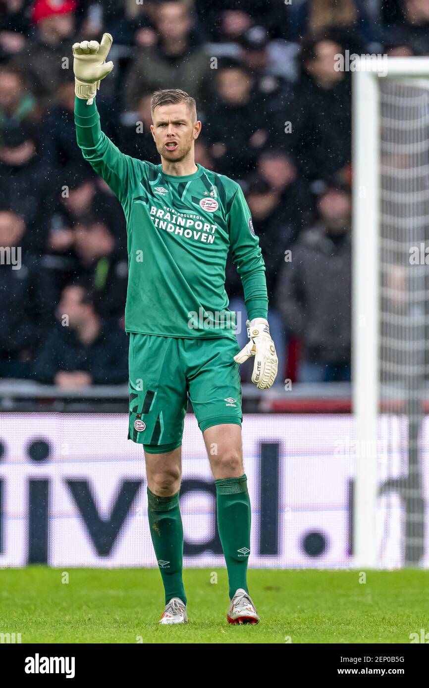 EINDHOVEN, Niederlande, 06-10-2019, Fußball, Philips Stadium, Niederländer eredivisie, Saison 2019-2020, PSV-Torwart Robbin Ruiter, während des Spiels PSV - VVV, Endstand : 4-1 (Foto von Pro Shots/Sipa USA) Stockfoto