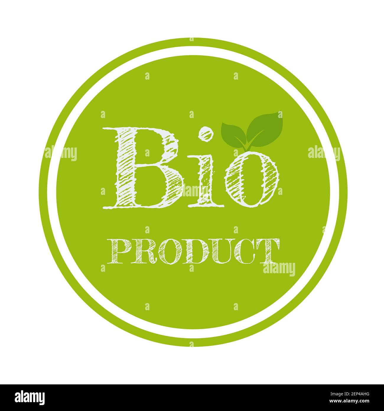Eco Leaf Logo organische Label Symbol Vektor-Design isoliert auf weißem Hintergrund. Eco Natural Konzept. Stockfoto