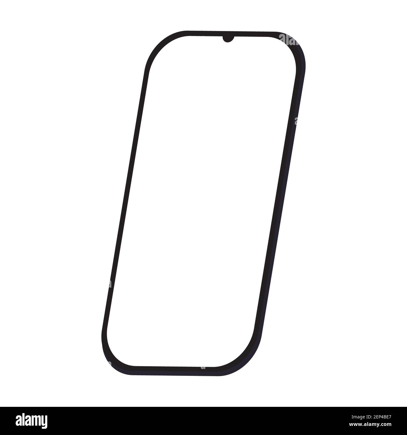 Smartphone Mockup Vektor-Symbol auf weißem Hintergrund isoliert Stockfoto