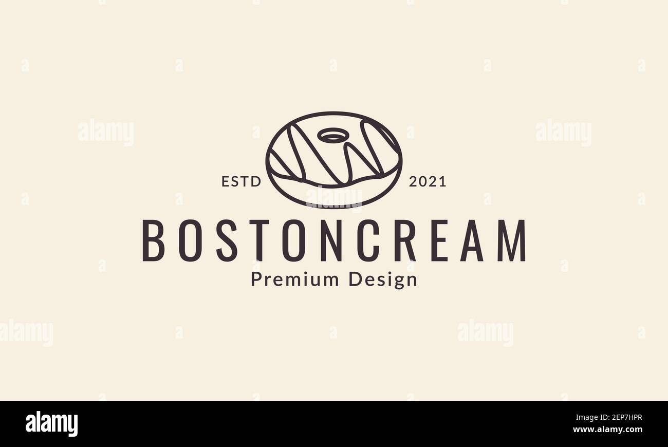 Linien Donuts Doppel Schokolade Logo Design Vektor Symbol Grafik Abbildung Stock Vektor