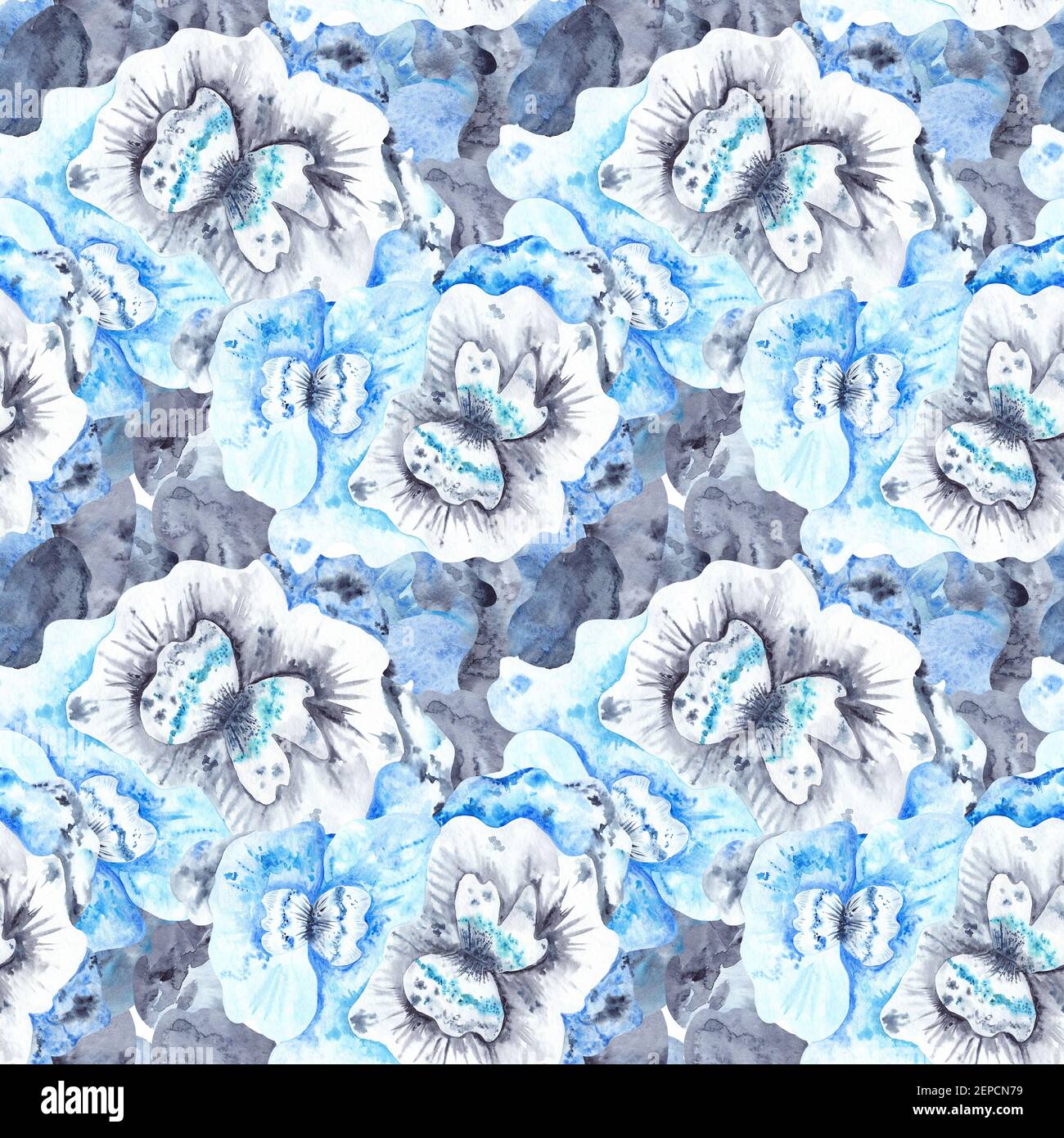 Blau und grau Tye Farbstoff Fantasy-Muster Stockfoto