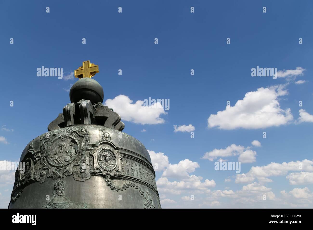 Zar Bell, auch bekannt als Tsarsky Kolokol, Moskauer Kreml Stockfoto