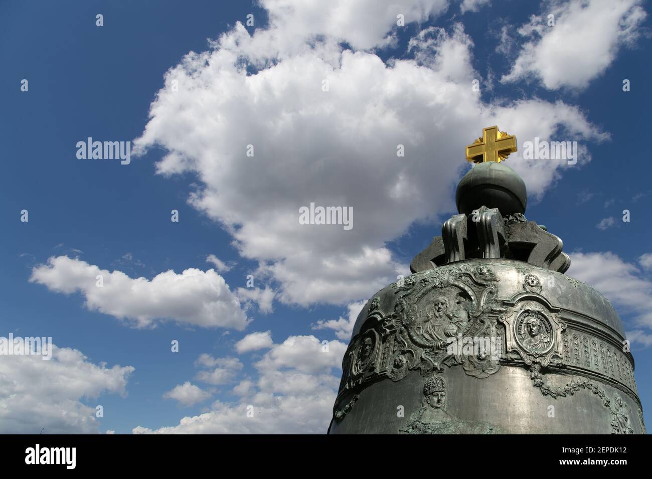 Zar Bell, auch bekannt als Tsarsky Kolokol, Moskauer Kreml Stockfoto