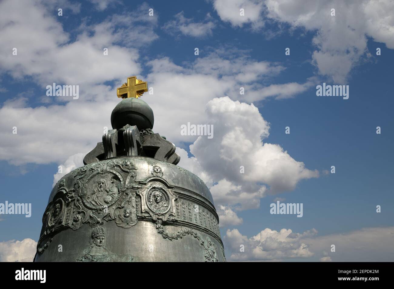 Zar Bell, auch bekannt als Tsarsky Kolokol, Moskauer Kreml Stockfoto
