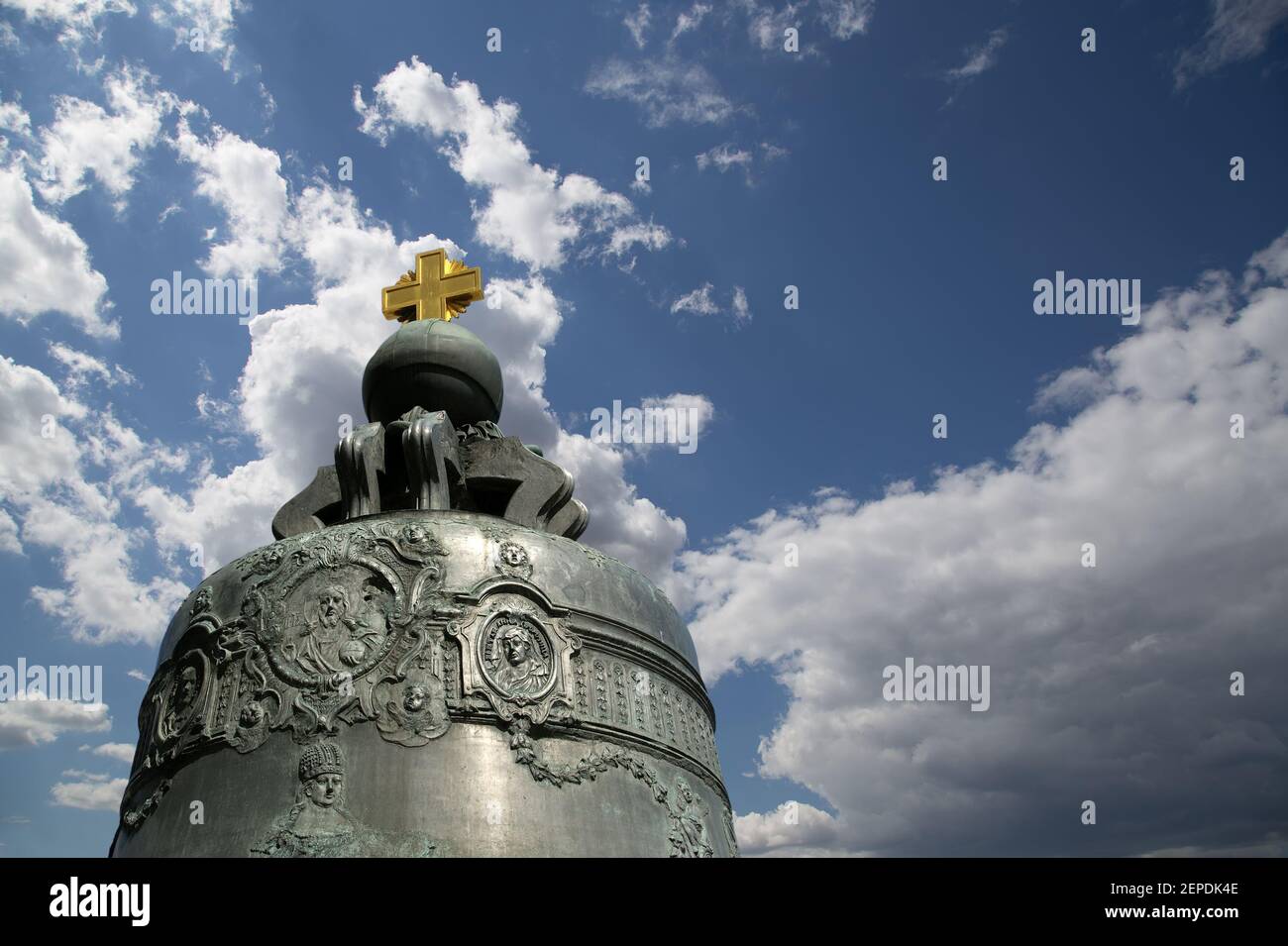Zar Bell, auch bekannt als Tsarsky Kolokol, Moskauer Kreml Stockfoto