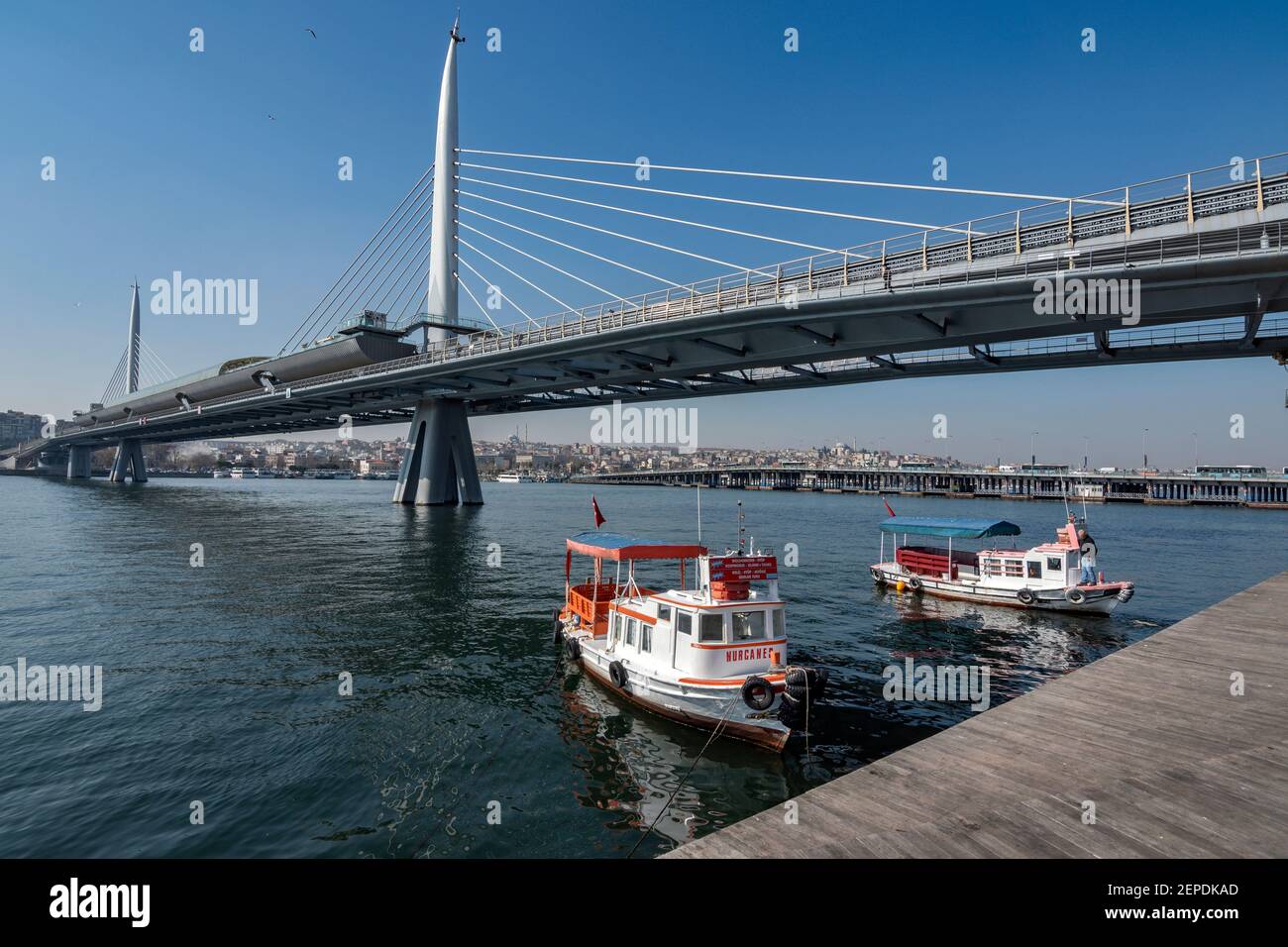 Goldenes Horn in Istanbul, Türkei Stockfoto