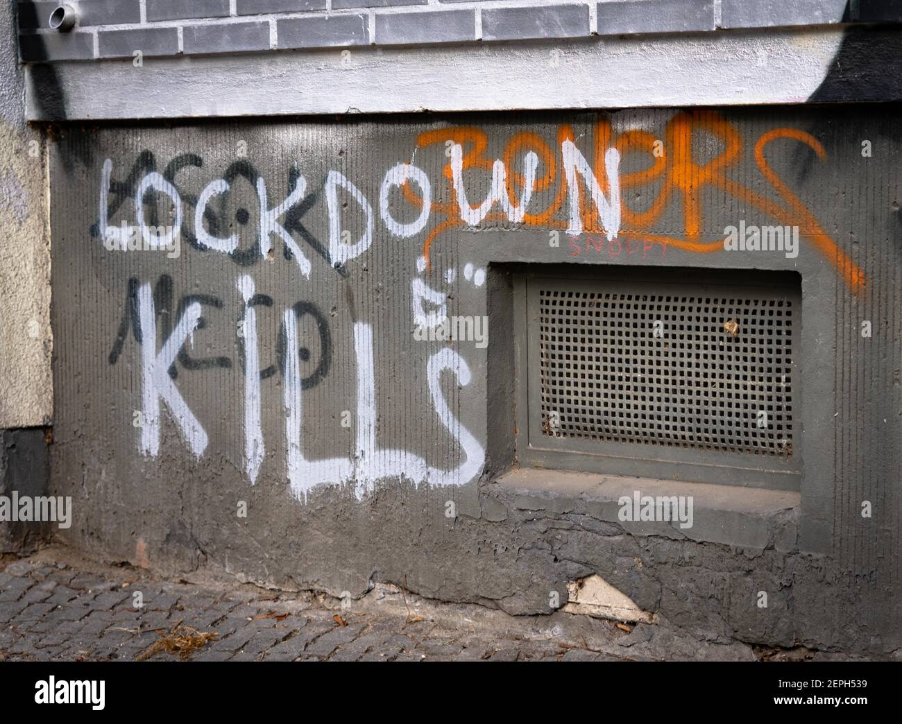 Lockdown kills!, Berlin Stockfoto