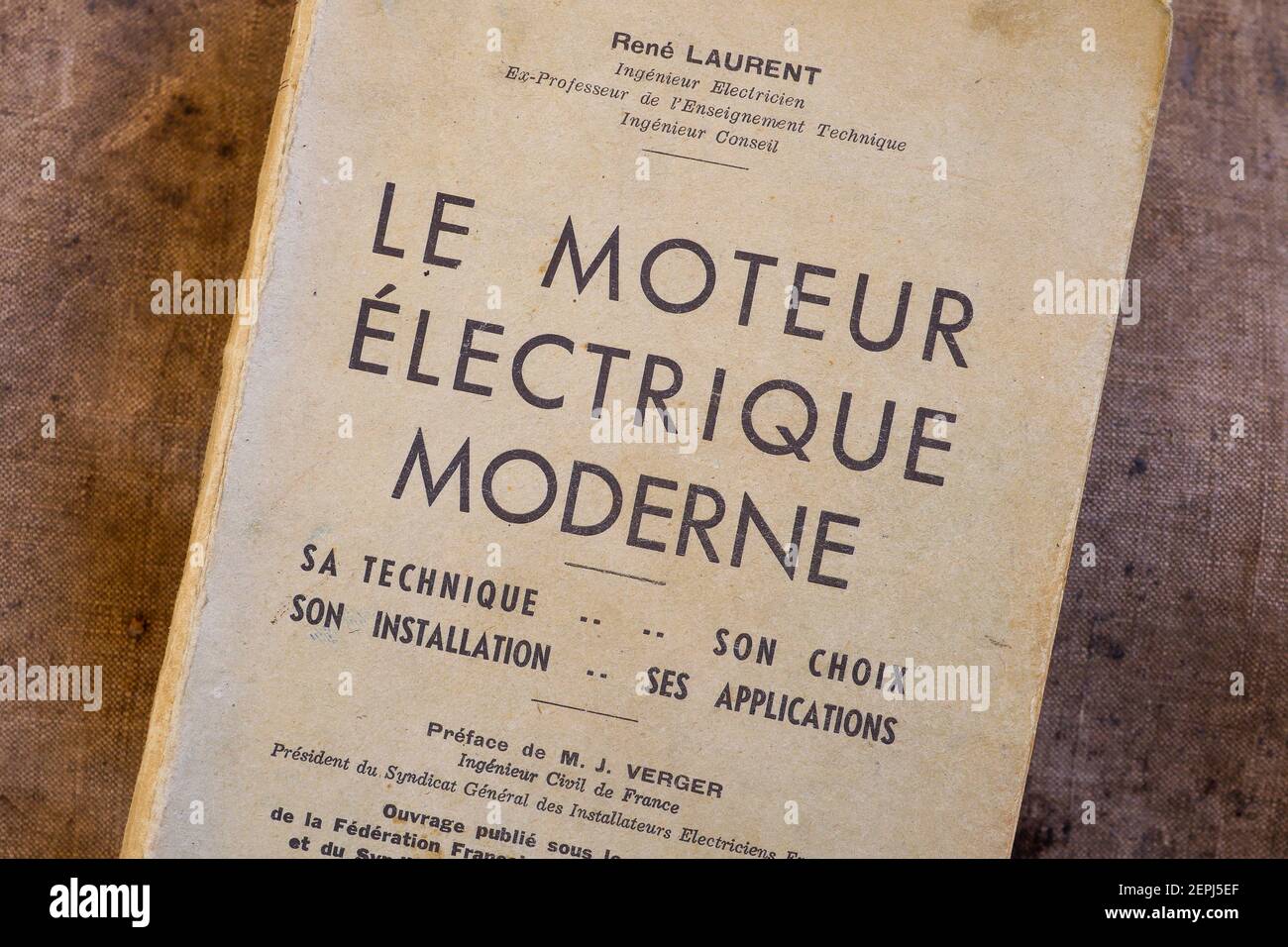 'Moderner Elektromotor', Fachbuch, Frankreich Stockfoto