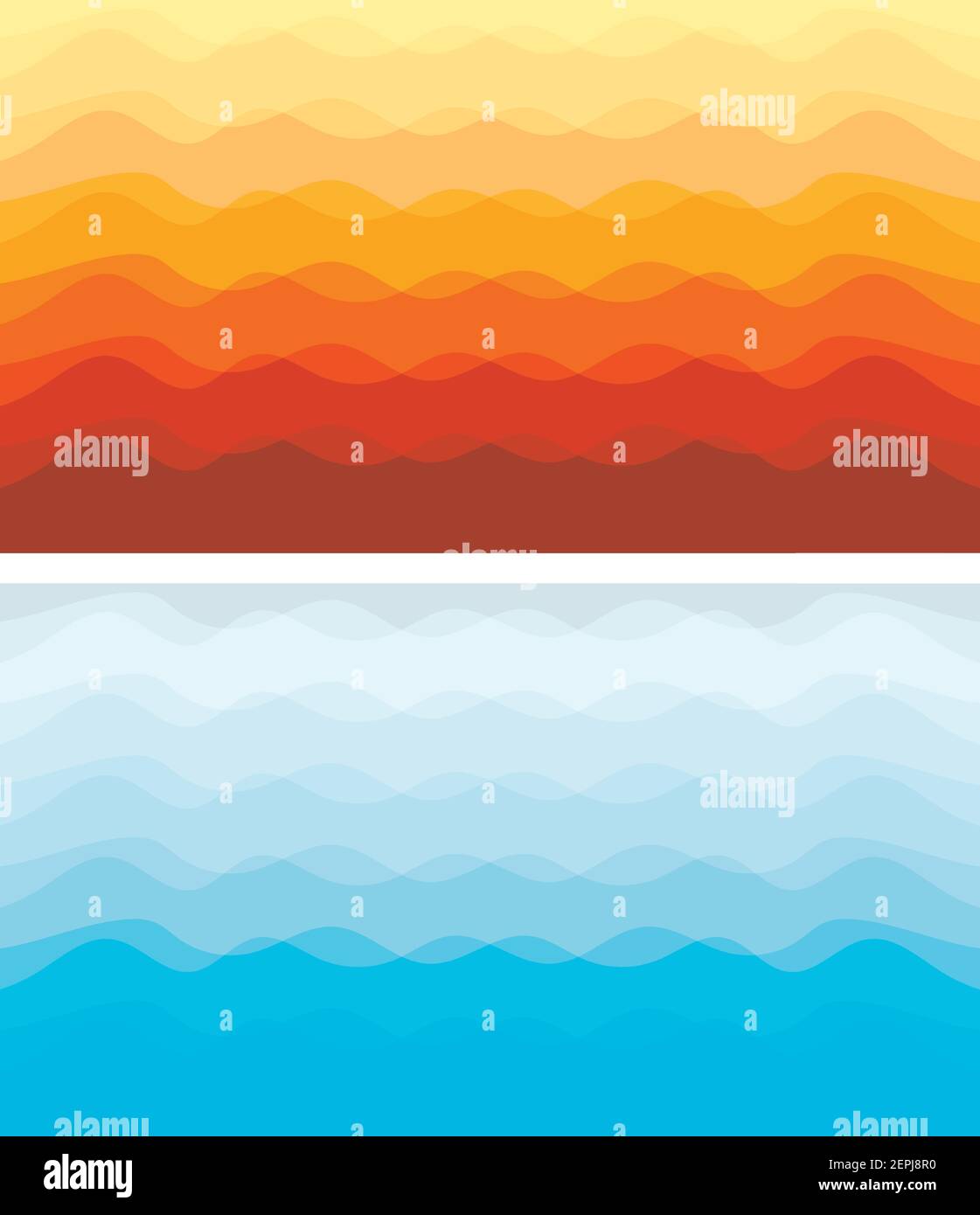 Gewellter orange rot gelb blau cyan Farbe abstrakter Hintergrund für Party Poster, Banner, Cover Art Stock Vektor
