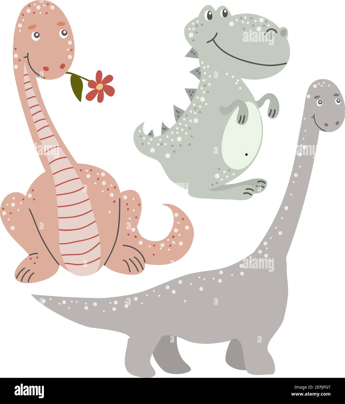 Sammlung von niedlichen Dinosaurier, Vektor Stock Vektor