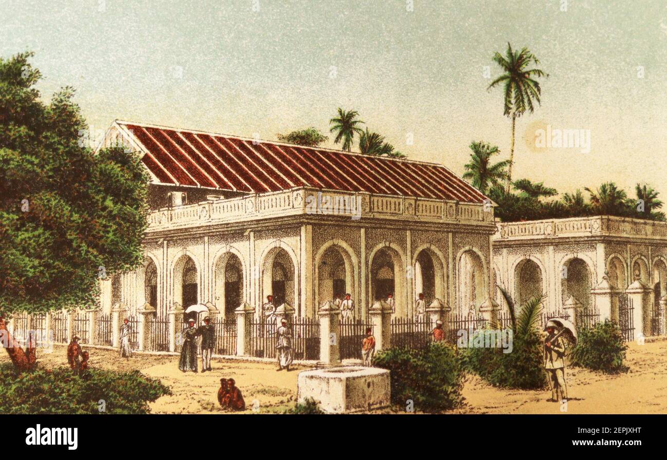 Shiyali Central School erbaut in Indien 1894. Stockfoto