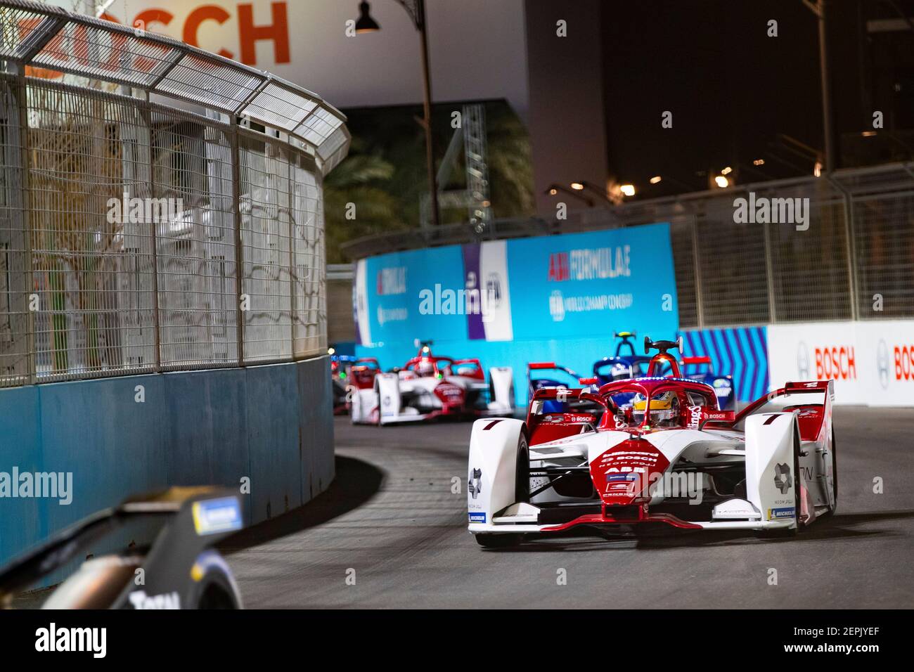 Riad, Saudi-Arabien. Februar 2021, 27th. 07 Sette Camara Sergio (BRA), Dragon / Penske Autosport, Penske EV-5, Aktion während des Diriyah ePrix 2021, 2nd Lauf der Formel-E-Weltmeisterschaft 2020–21, auf dem Riyadh Street Circuit vom 25. Bis 27. Februar in Riad, Saudi-Arabien - Foto Grégory Lenormand / DPPI Quelle: DPPI Media/Alamy Live News Stockfoto