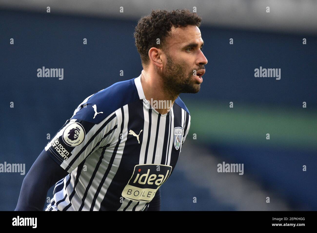 West Bromwich, Großbritannien. Februar 2021, 27th. Hal Robson-Kanu #4 von West Bromwich Albion während des Spiels in West Bromwich, UK am 2/27/2021. (Foto von Richard Long/News Images/Sipa USA) Quelle: SIPA USA/Alamy Live News Stockfoto