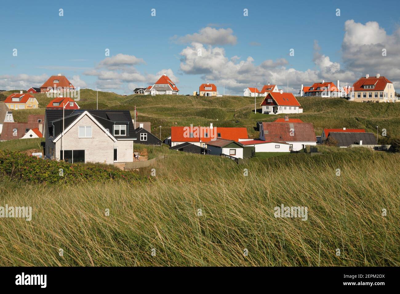 Lønstrup in Dünen gebaut; Dänemark; Lonstrup; Dänemark Stockfoto