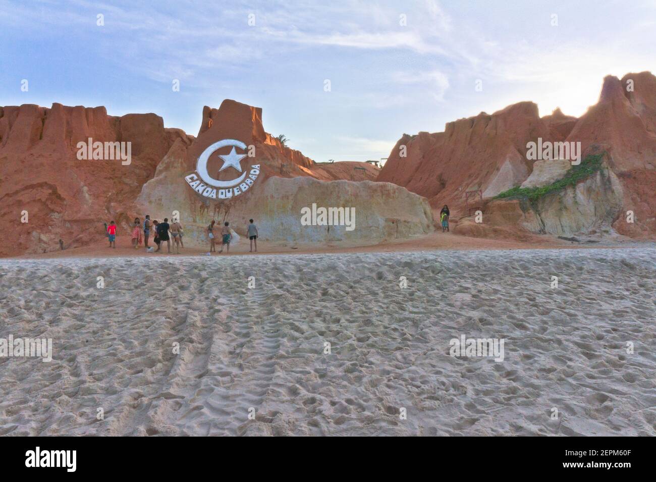 Canoa Quebrada, tropischer Strandblick, Fortaleza, Brasilien, Südamerika Stockfoto