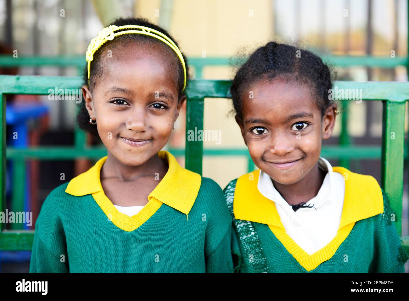 Lächelnde Tigrayan Mädchen in Mekelle, Äthiopien. Stockfoto