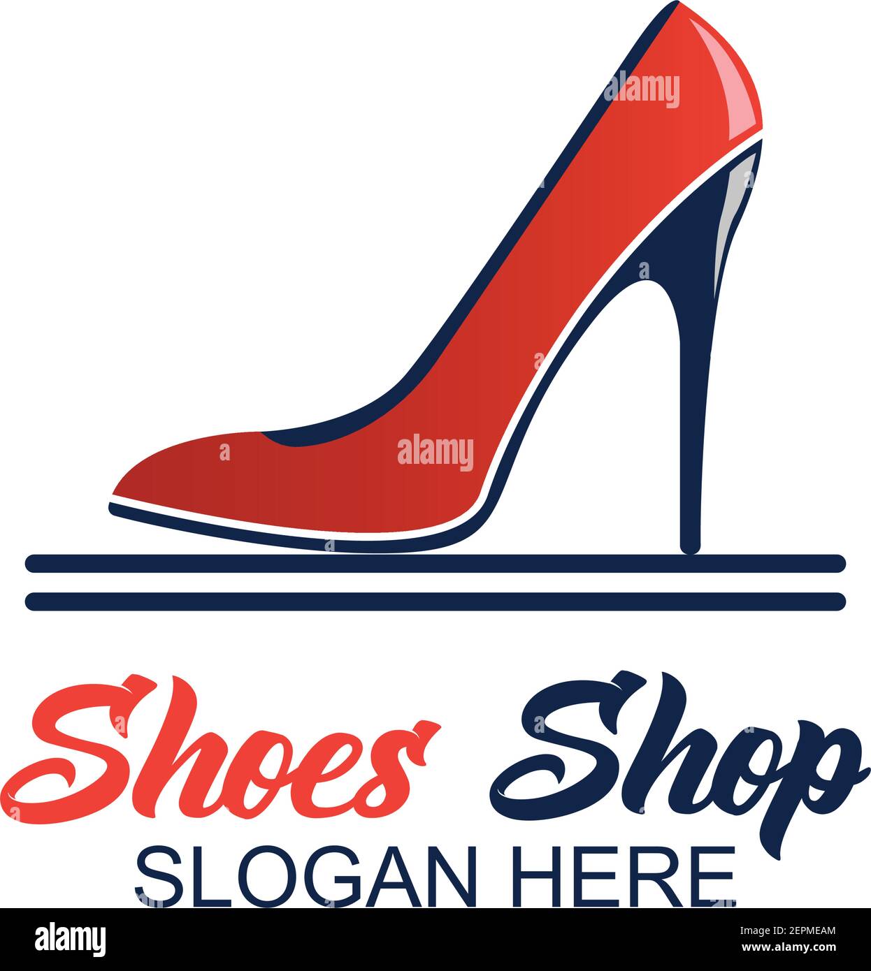 Schuhe Shop, Schuhe Shop Logo mit Text Raum für Ihren Slogan Tag Linie für Mode-Geschäft. vektor-Illustration Stock Vektor