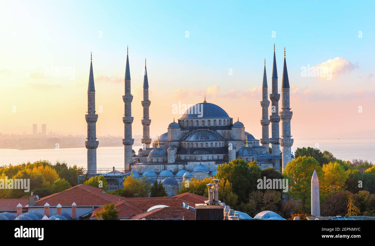 Die Blaue Moschee, auch als Sultan Ahmet Moschee bekannt, Istanbul Stockfoto