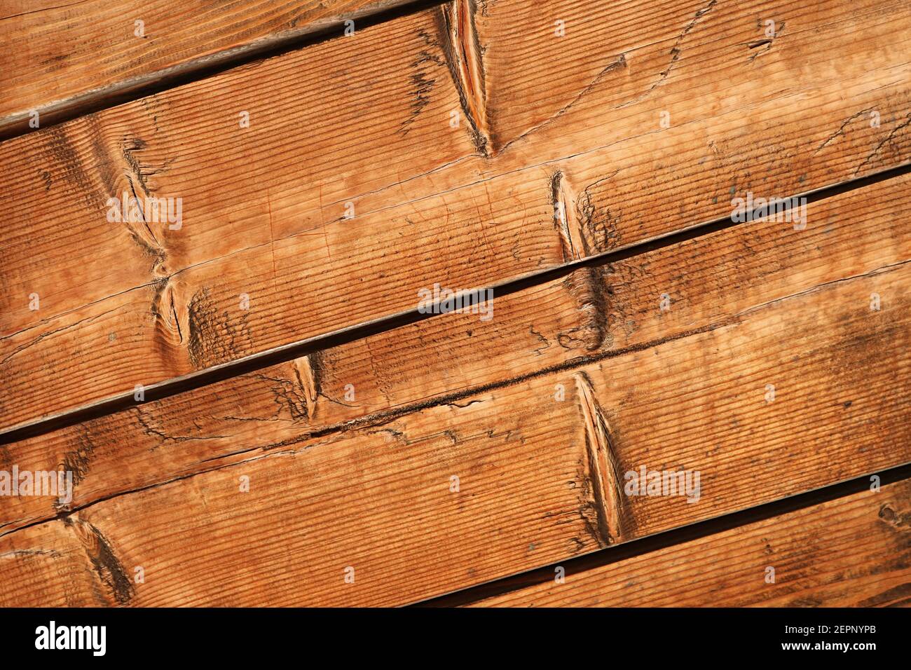 Alte Holzdiele in Diagonalmuster Stockfoto