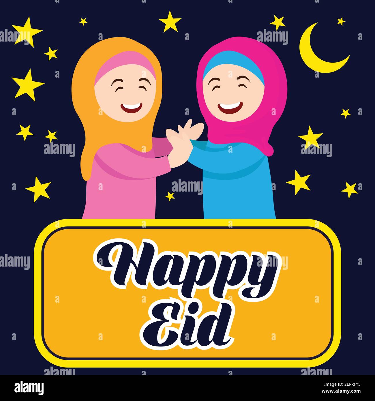 eid mubarak (voller Segen) eid kareem Grußformel, Vektorgrafik Stock Vektor