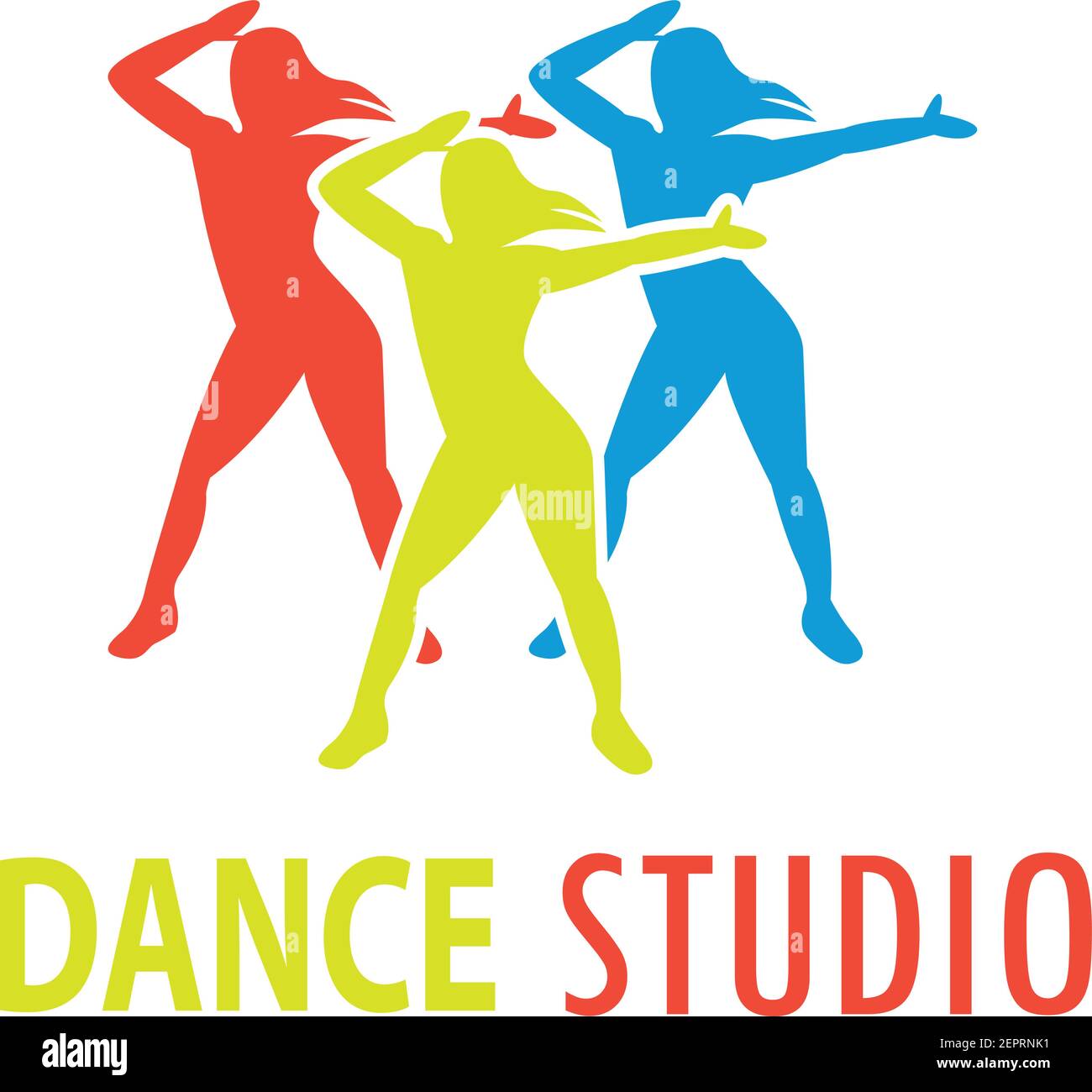 Tanz-Logo für Tanzschule, Tanzstudio. vektor-Illustration Stock Vektor