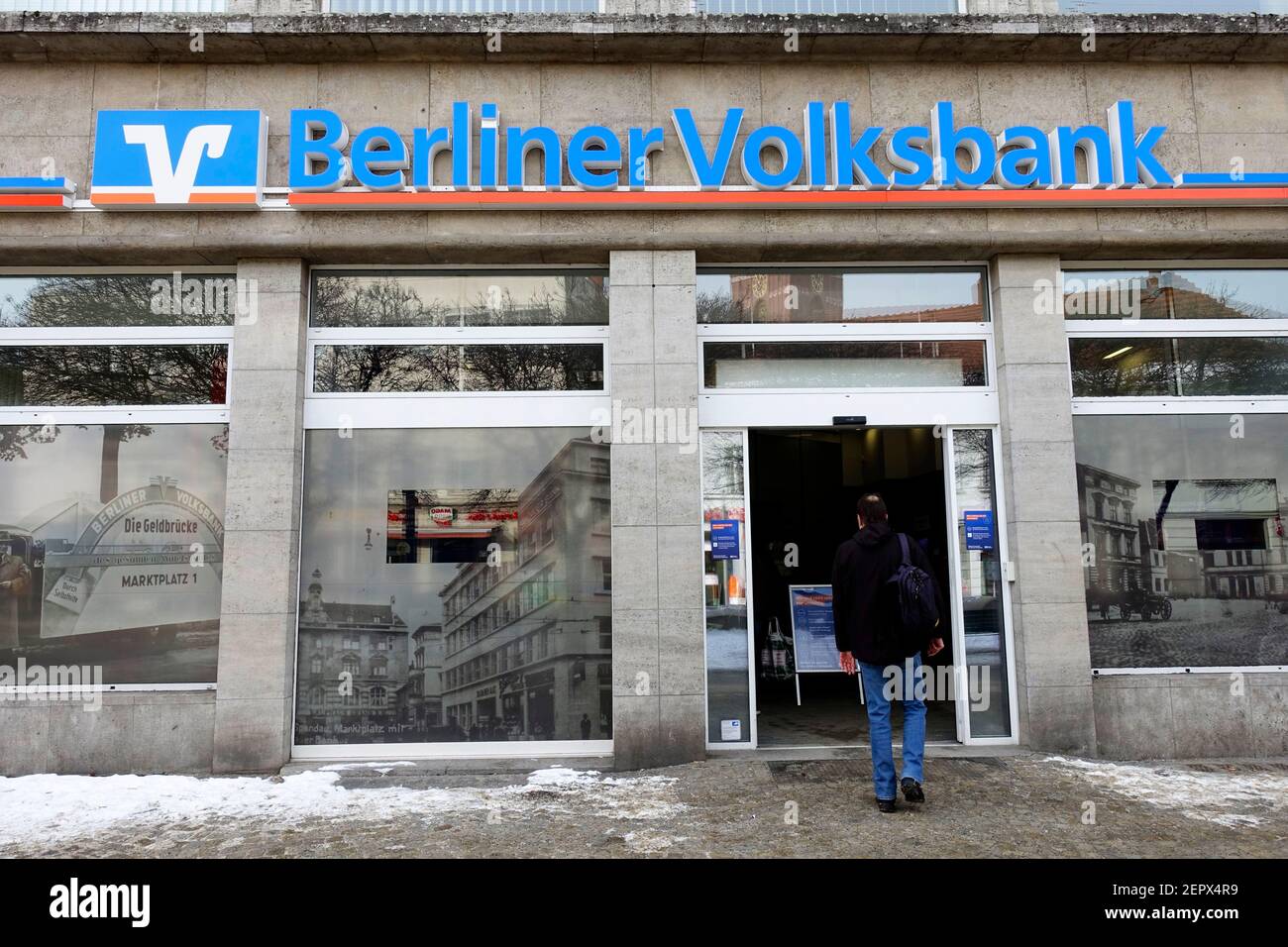 Berliner Volksbank in Spandau, Berlin Stockfoto