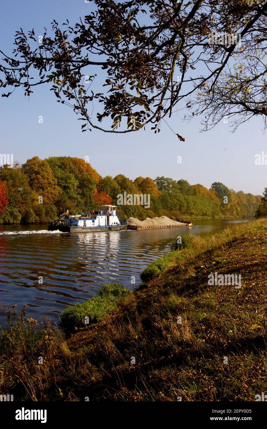 Polen, Gliwice-Kanal, woiwodschaft Schlesien. Stockfoto