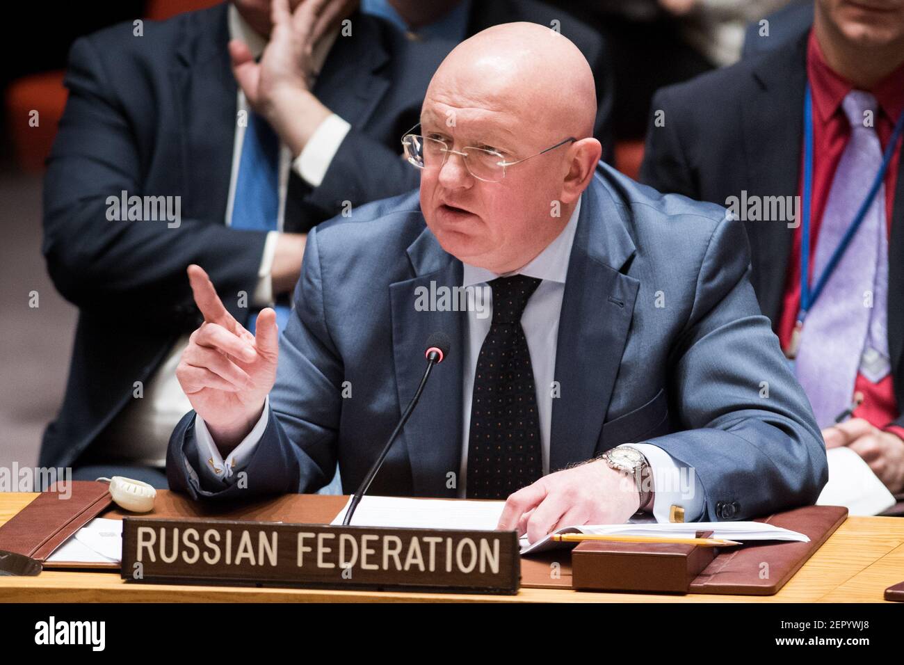 Botschafterin Vassily Nebenzia, Ständiger Vertreter der Russischen