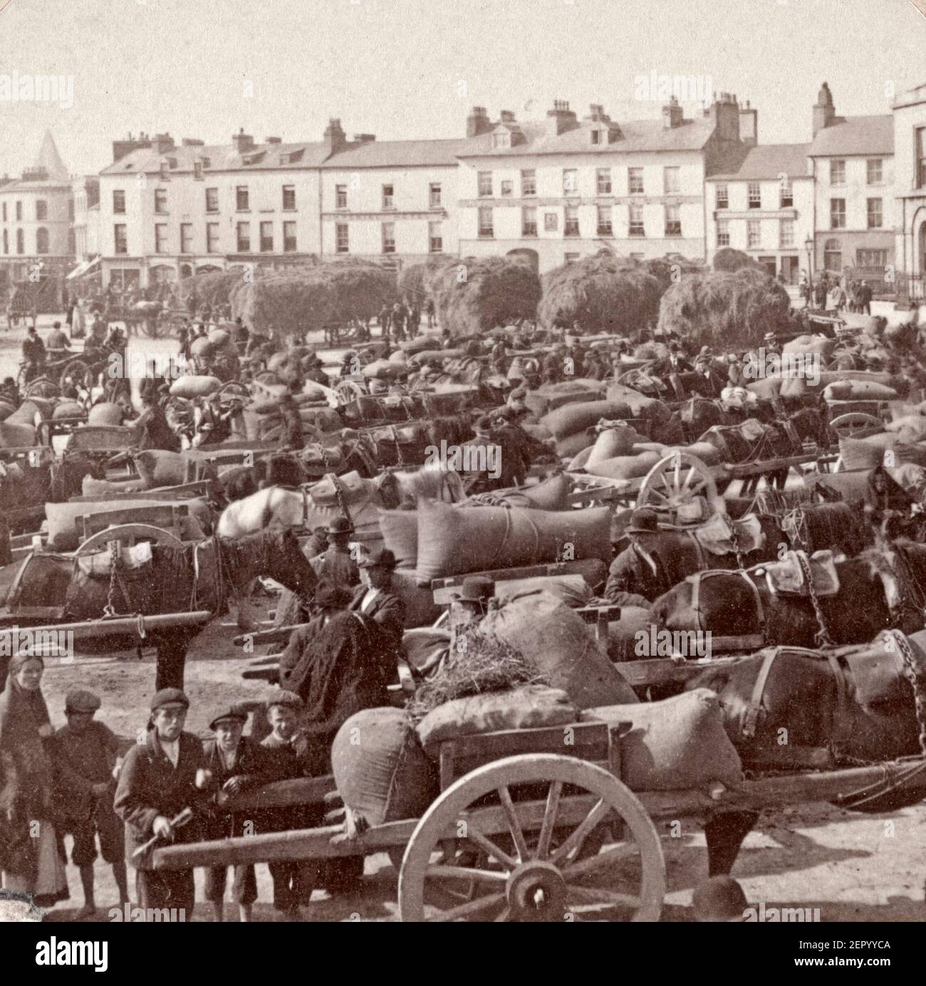 The Hay Market, Galway, Irland, 1901 Stockfoto