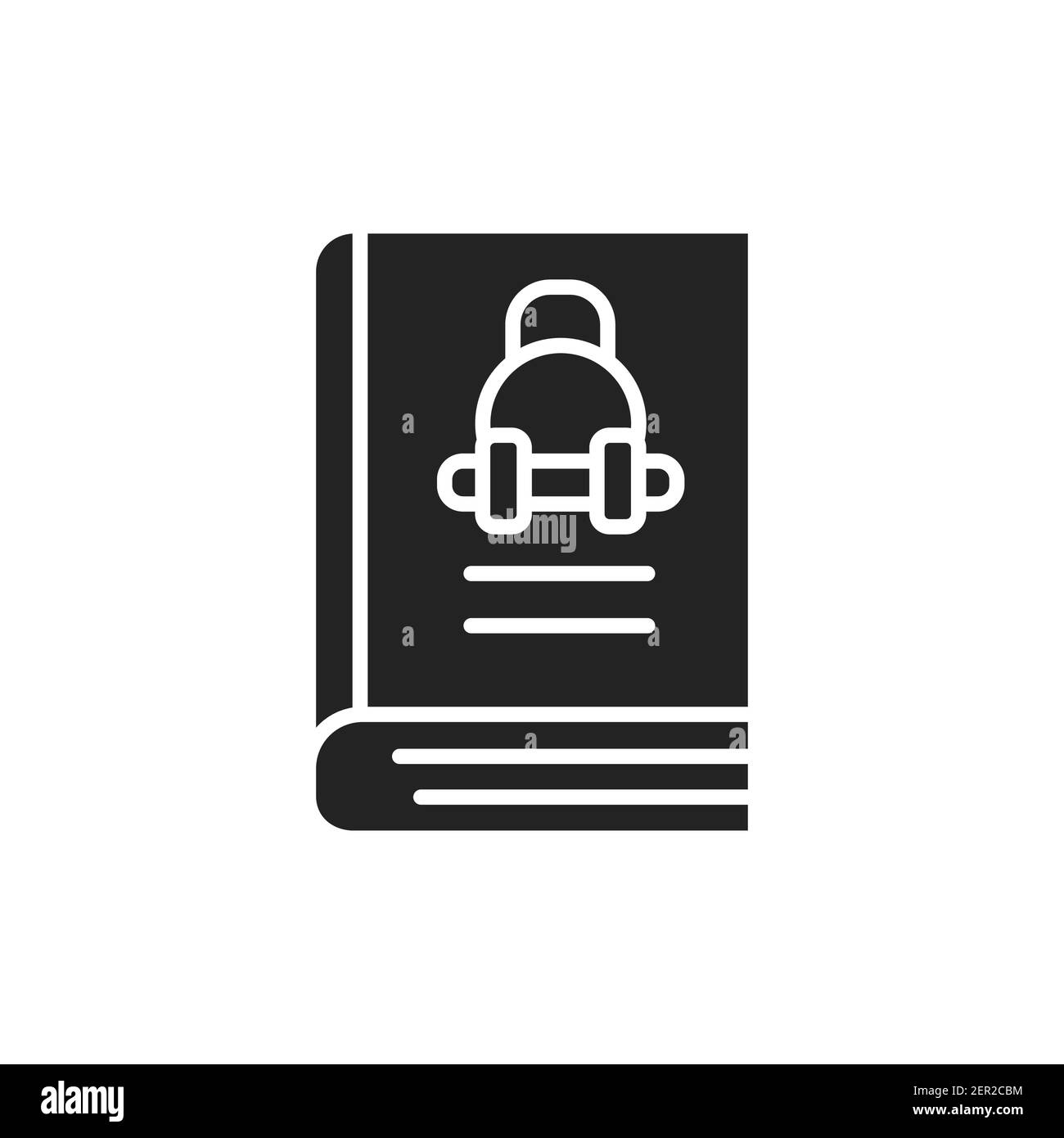 Schwarzes Glyphensymbol im Sportbuch. Vektorgrafik Stock Vektor