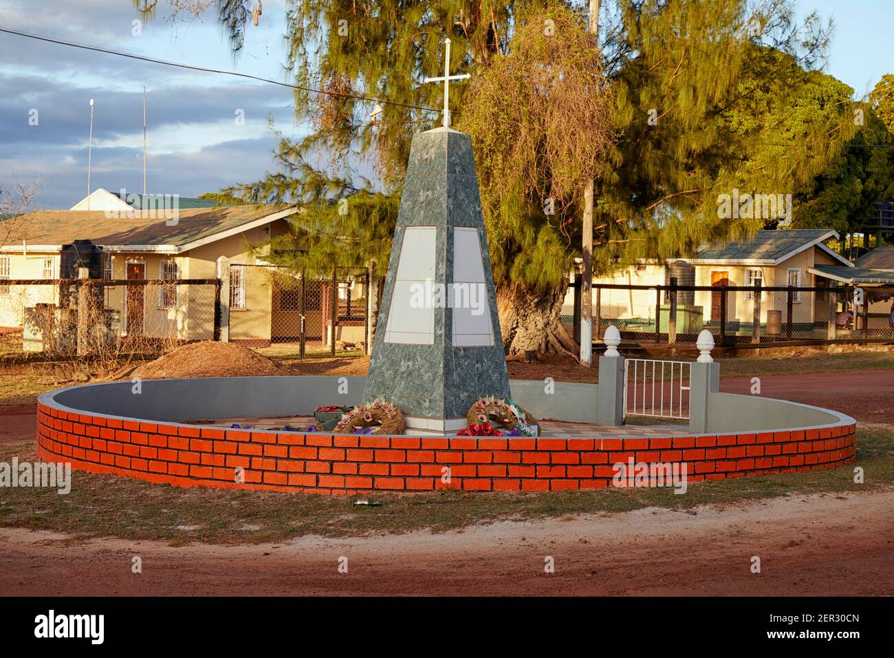 World war I und Warld war II Cenotaph in Lethem, Guyana, Südamerika Stockfoto