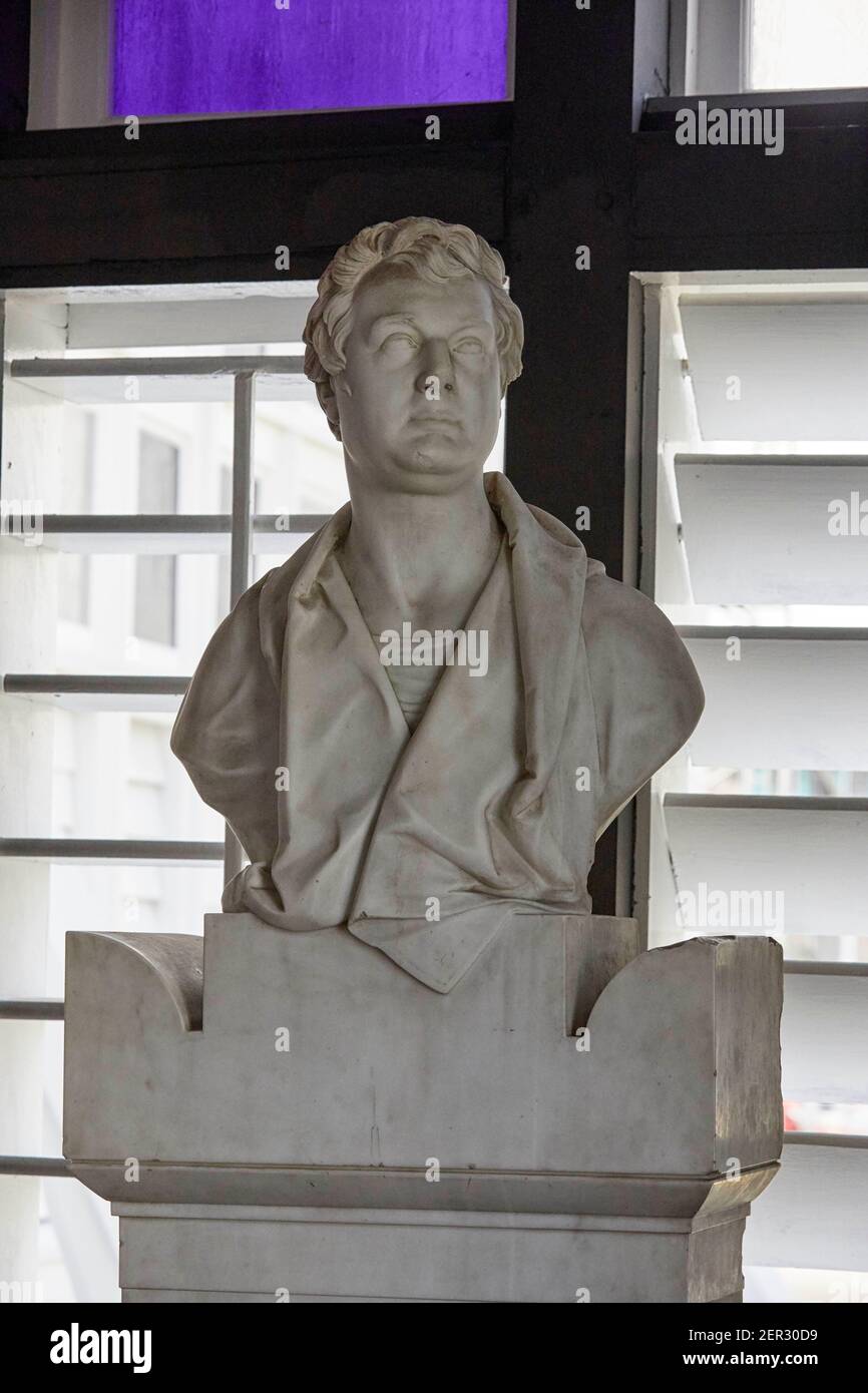 Büste von Sir James Carmichael Smyth in St. George's Anglikaner Kathedrale in Georgetown Guyana Südamerika Stockfoto