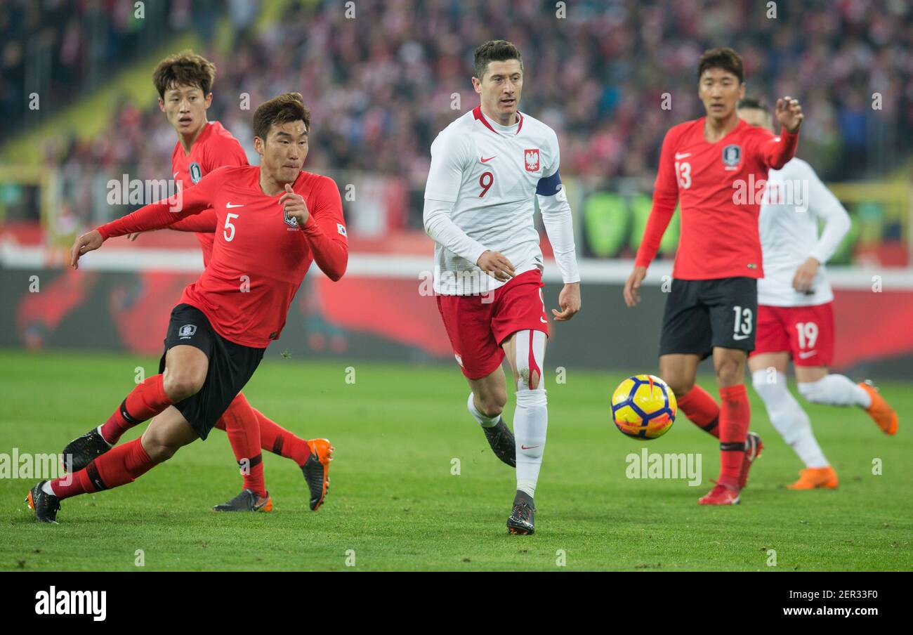 27,03.2018, Katowice, pilka nozna, mecz towarzyski, Polska - Korea