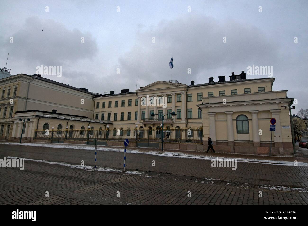 Der Präsidentenpalast der Republik Finnland ist die offizielle Residenz des Präsidenten in Helsinki, Finnland Stockfoto