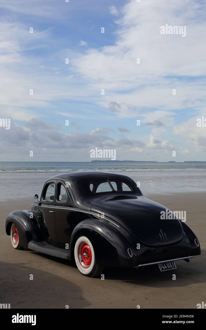 Hot Rod Racing bei Pendine Sands Wales Großbritannien Stockfoto